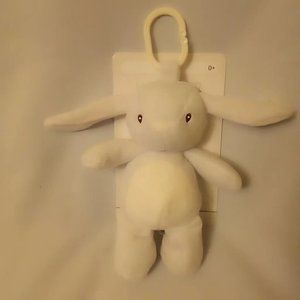 Kelly Baby Rabbit Plush 10" Lt Gray Rattle W/ Crinkle Ears NEW